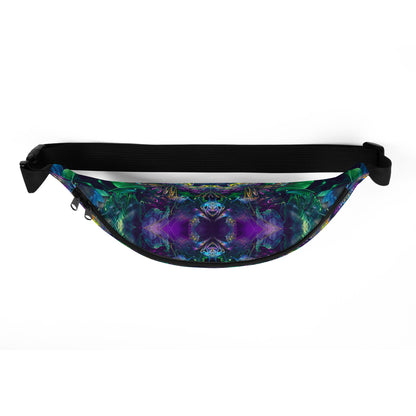 Top view of the Awakened V2 fanny pack showing the zippered opening.