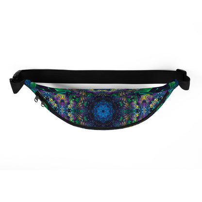 Top view of the Awakened fanny pack showing the zippered opening.