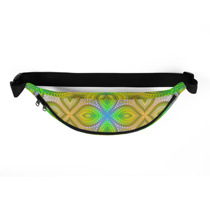 Top view of the Activation Initiated V2 fanny pack showing the zippered opening.