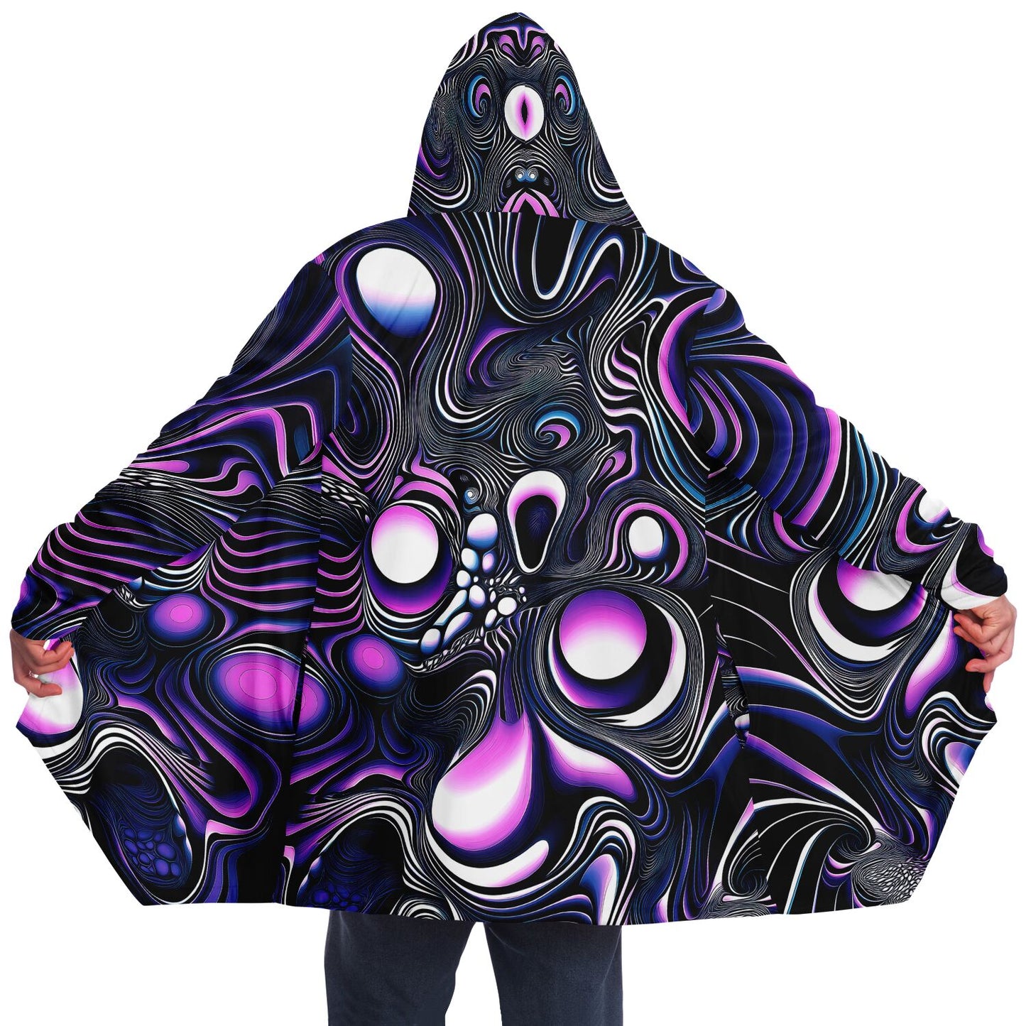 "Time Is An Illusion" HOODED CLOAK