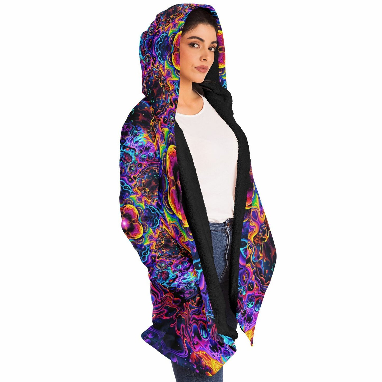 "Aurora Boreafungus Bloom" HOODED CLOAK