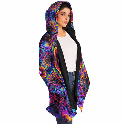 "Aurora Boreafungus Bloom" HOODED CLOAK