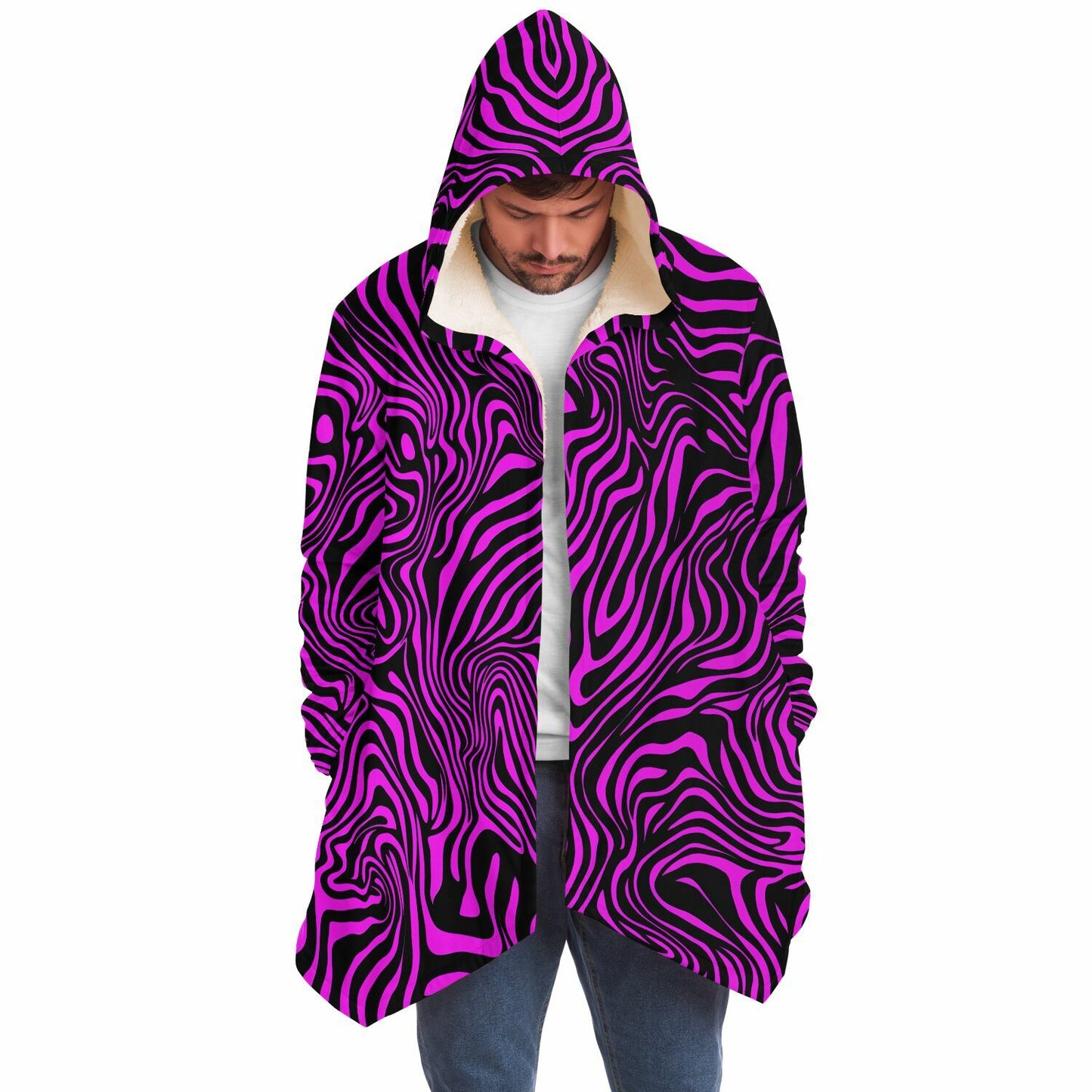 "Pink Zebra" HOODED CLOAK