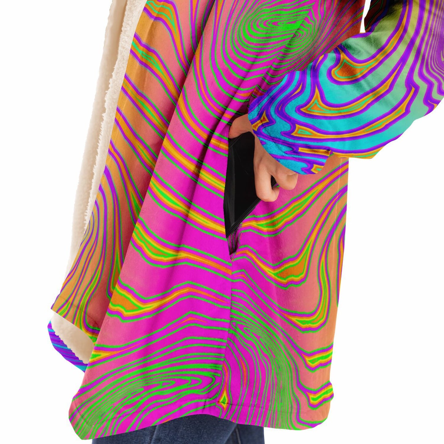 "Neon King" HOODED CLOAK