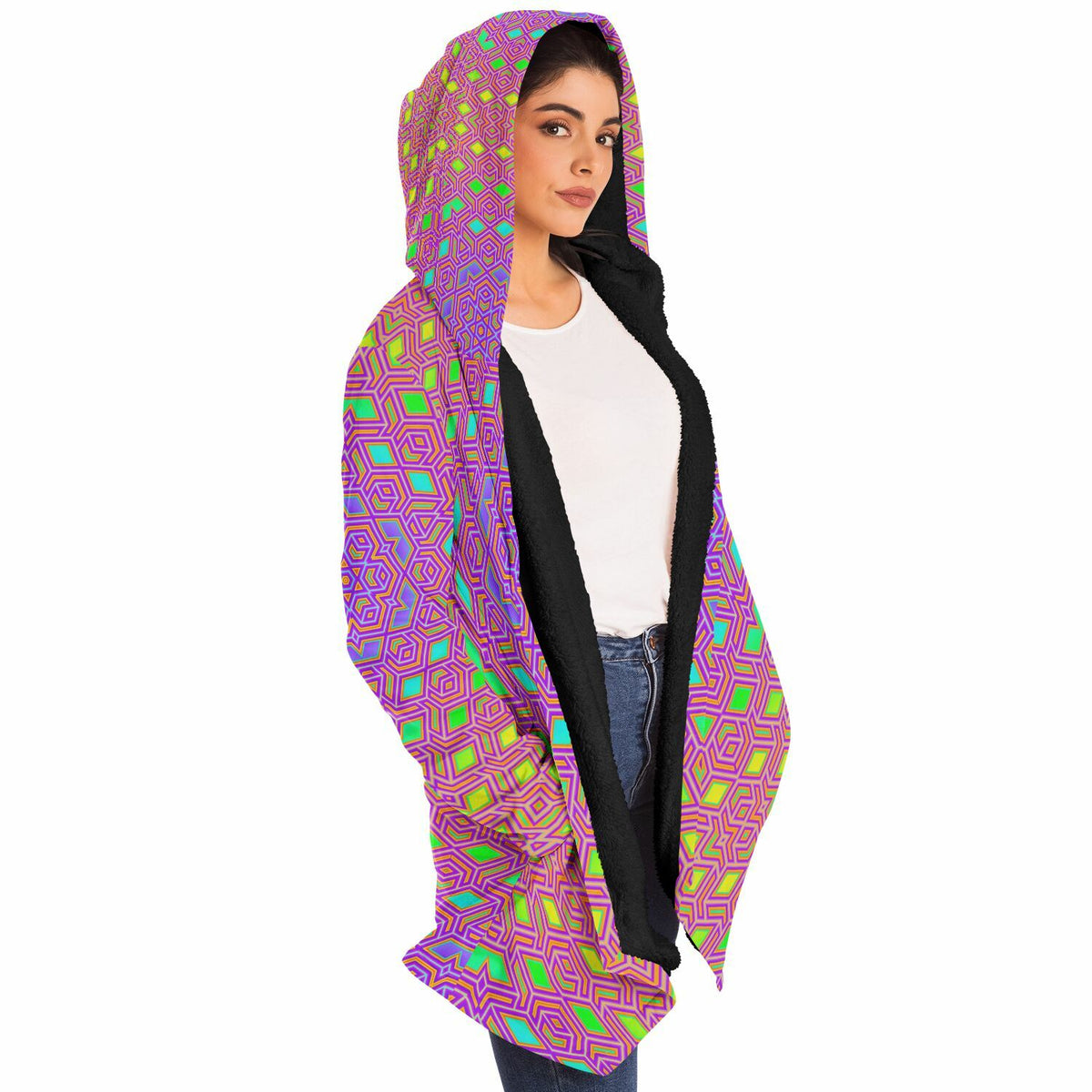 "Qwerty Bloom" HOODED CLOAK