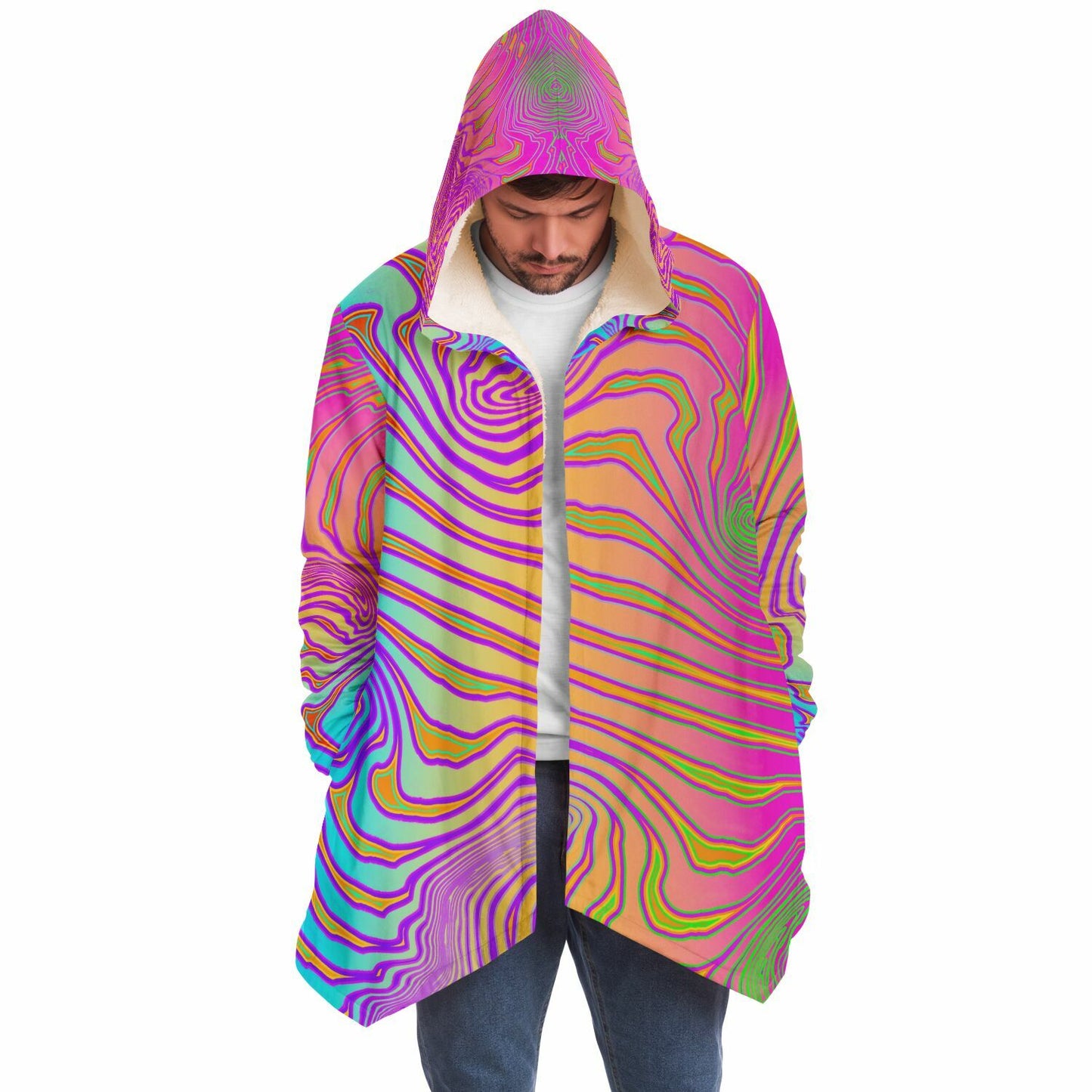 "Neon King" HOODED CLOAK