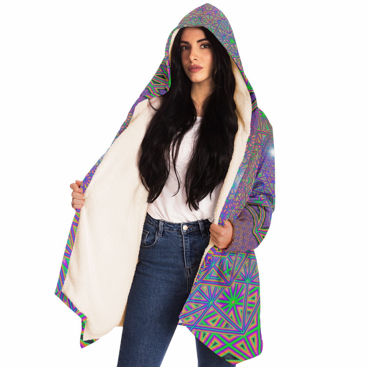 "Flower of Tron" HOODED CLOAK