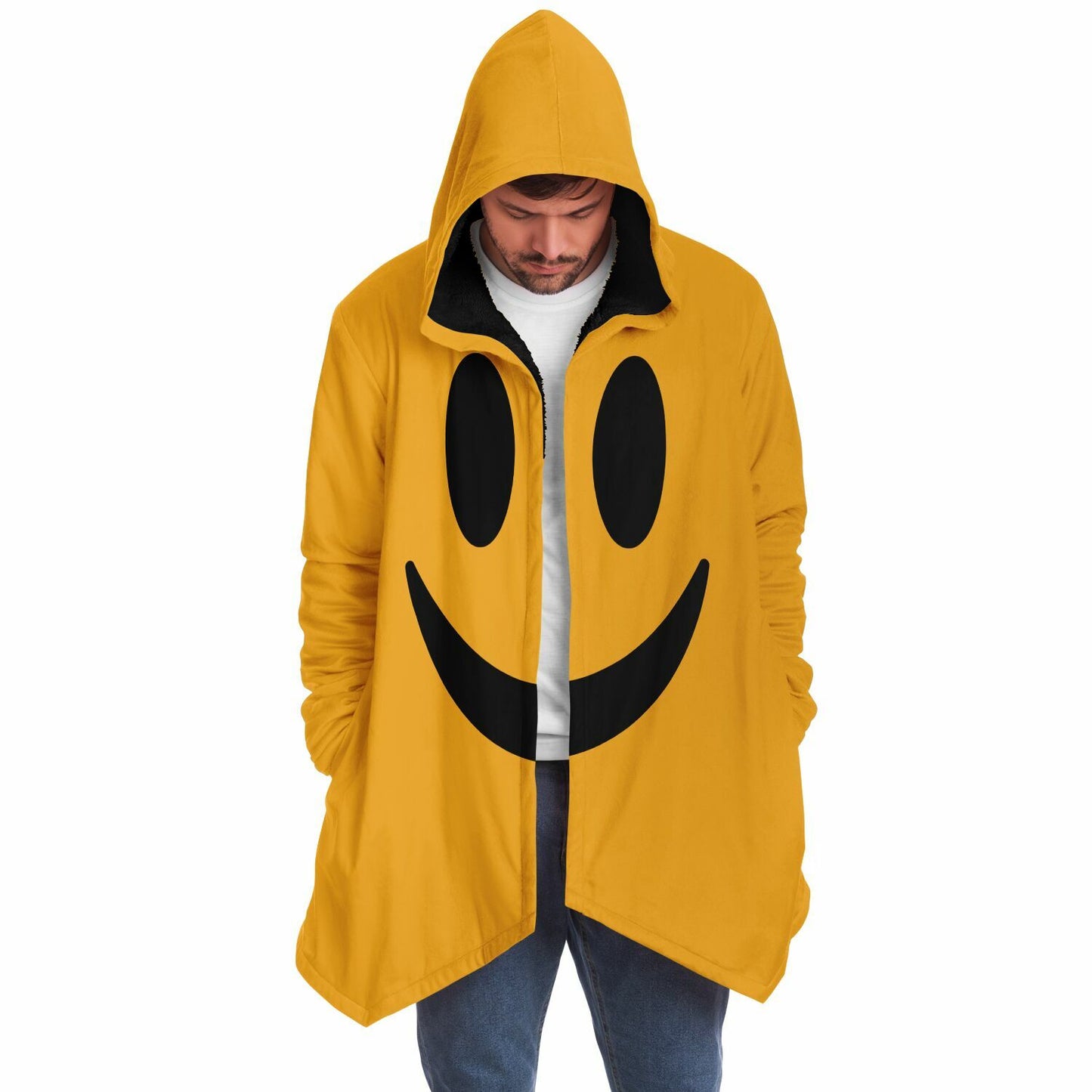 "Yellow Smiley" HOODED CLOAK