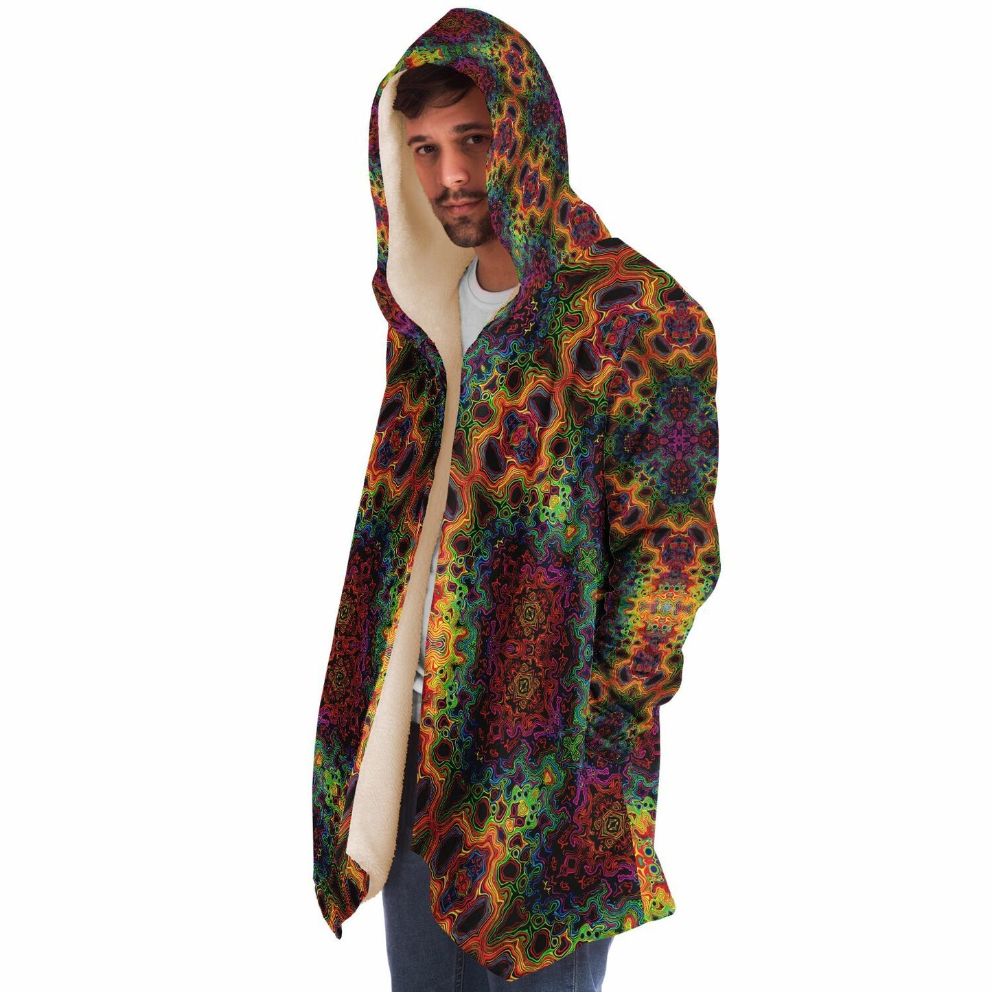 "Lysergic Burst" HOODED CLOAK