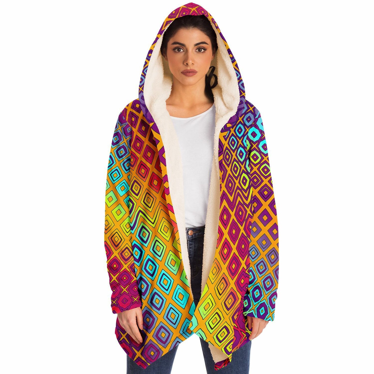 "Peacocking" HOODED CLOAK