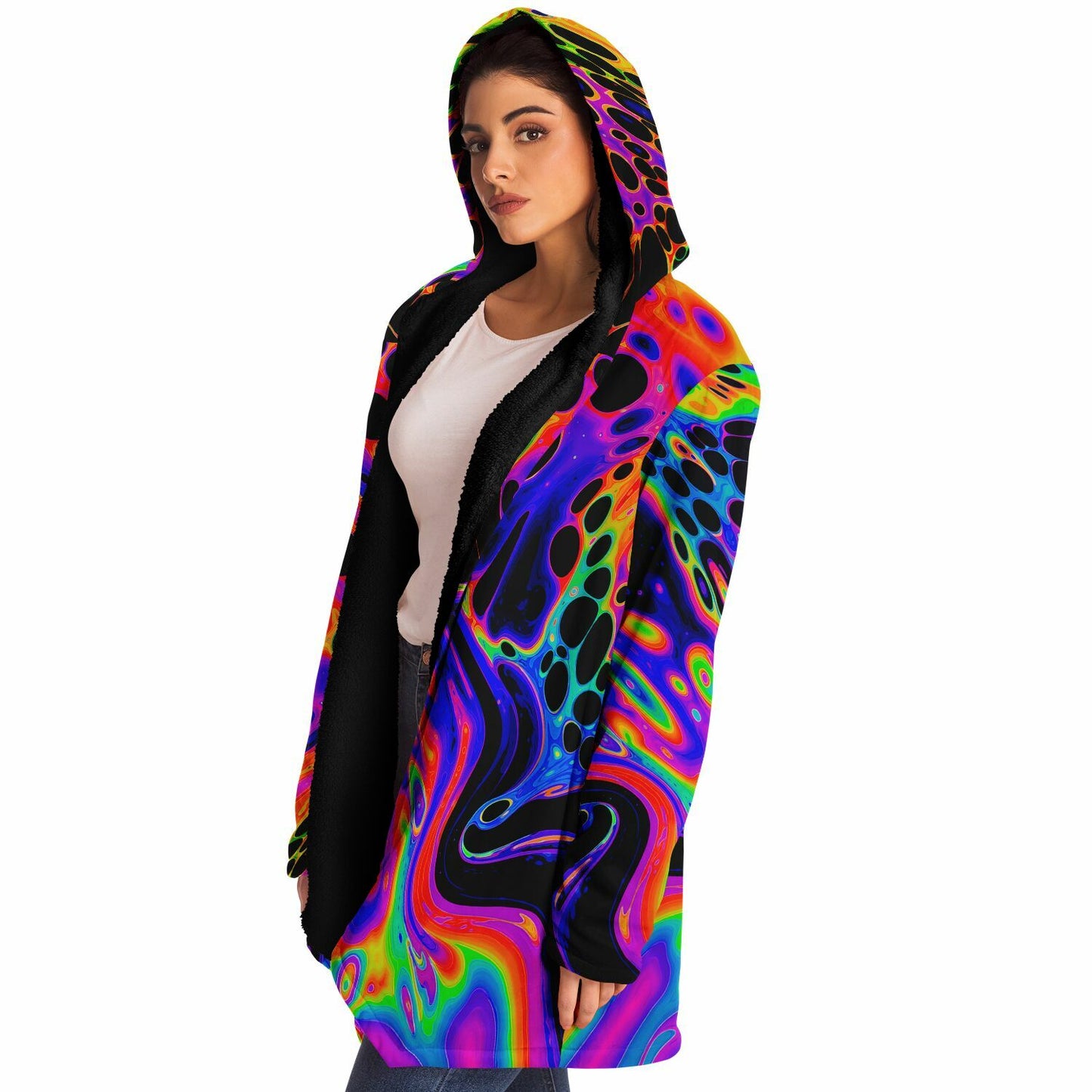 "Auroric Spill" HOODED CLOAK