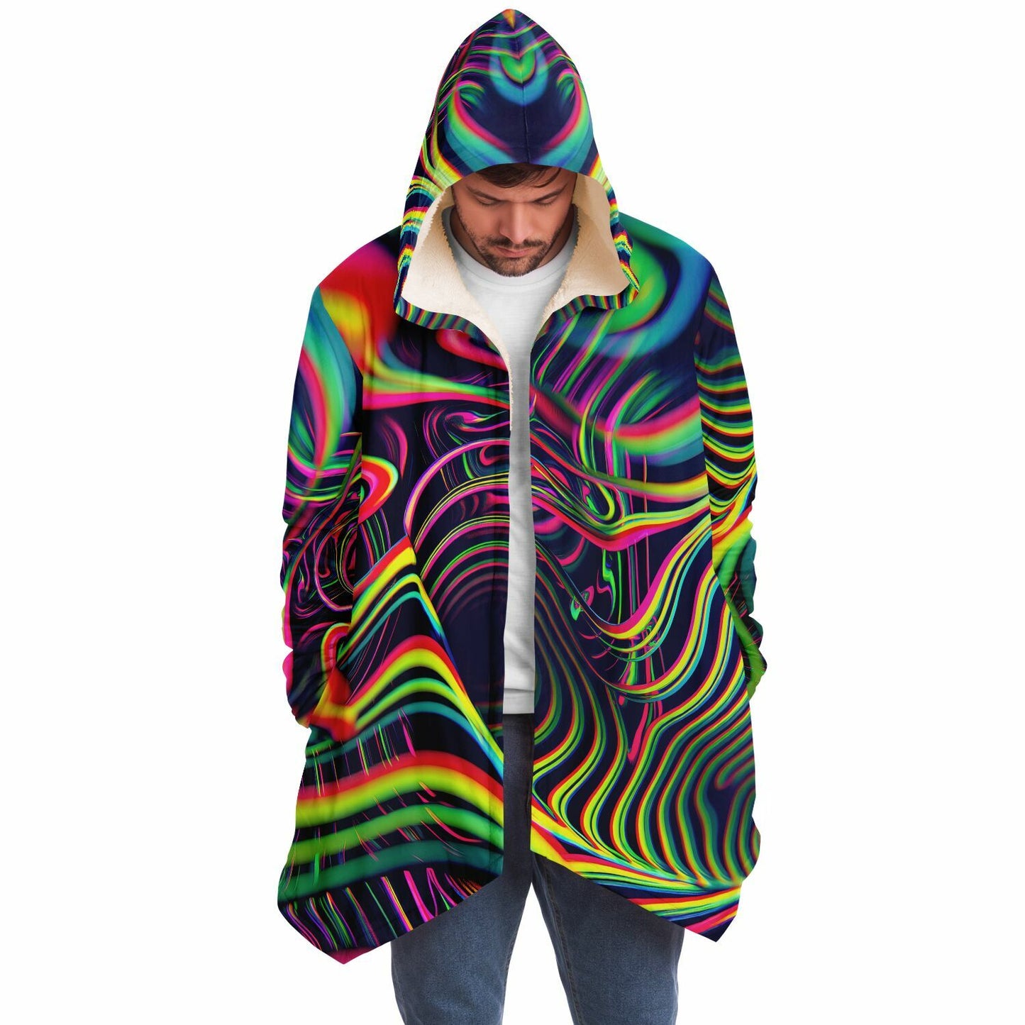 "Psychedelic Tracers" HOODED CLOAK