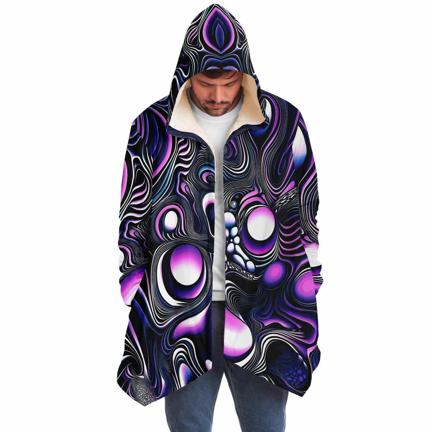 "Time Is An Illusion" HOODED CLOAK