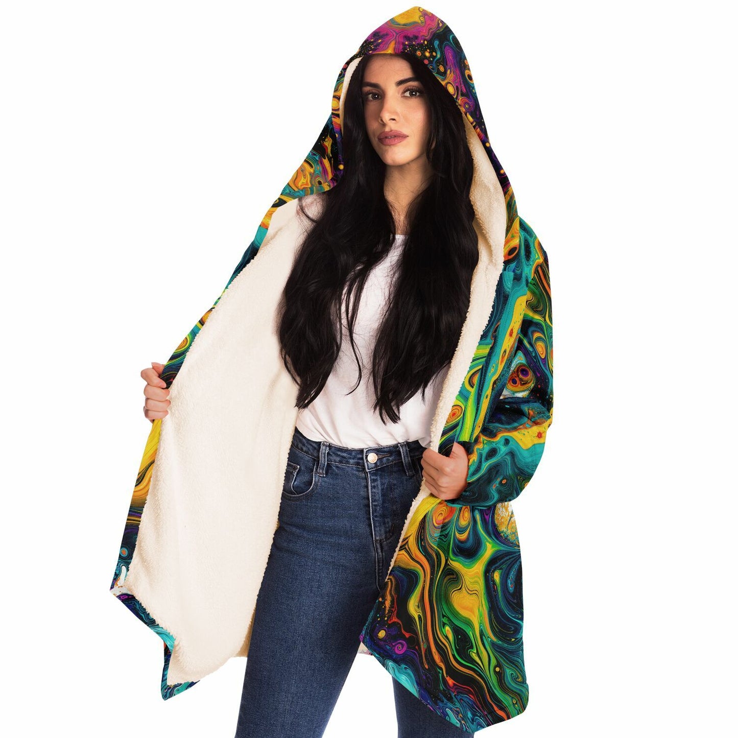 "Psywirl" HOODED CLOAK