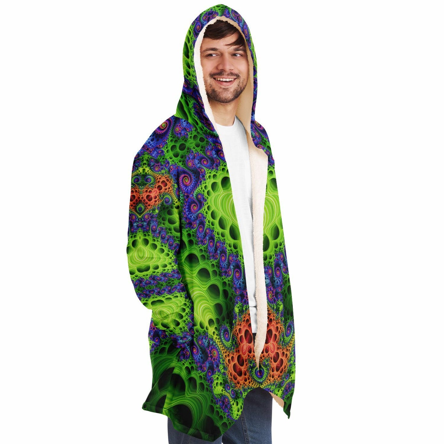 "Starburst Split" HOODED CLOAK