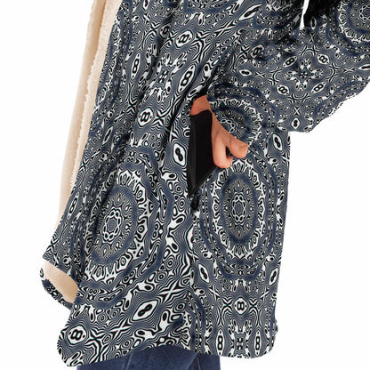 "Wild Cat (White) Pattern" HOODED CLOAK