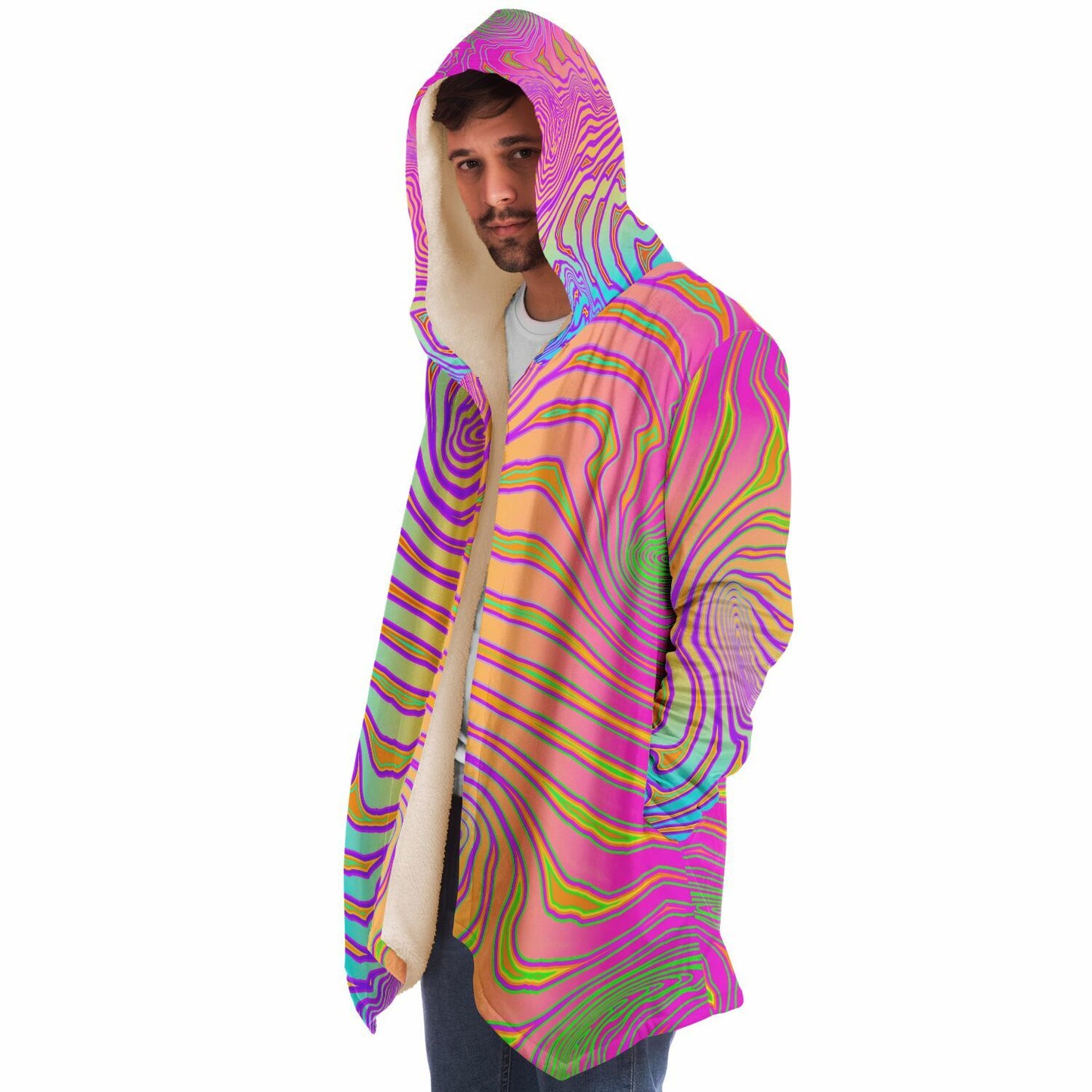 "Neon King" HOODED CLOAK
