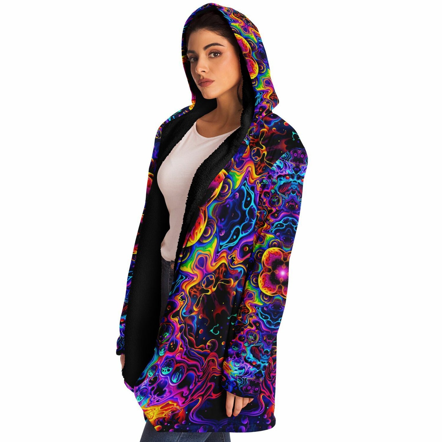"Aurora Boreafungus Bloom" HOODED CLOAK