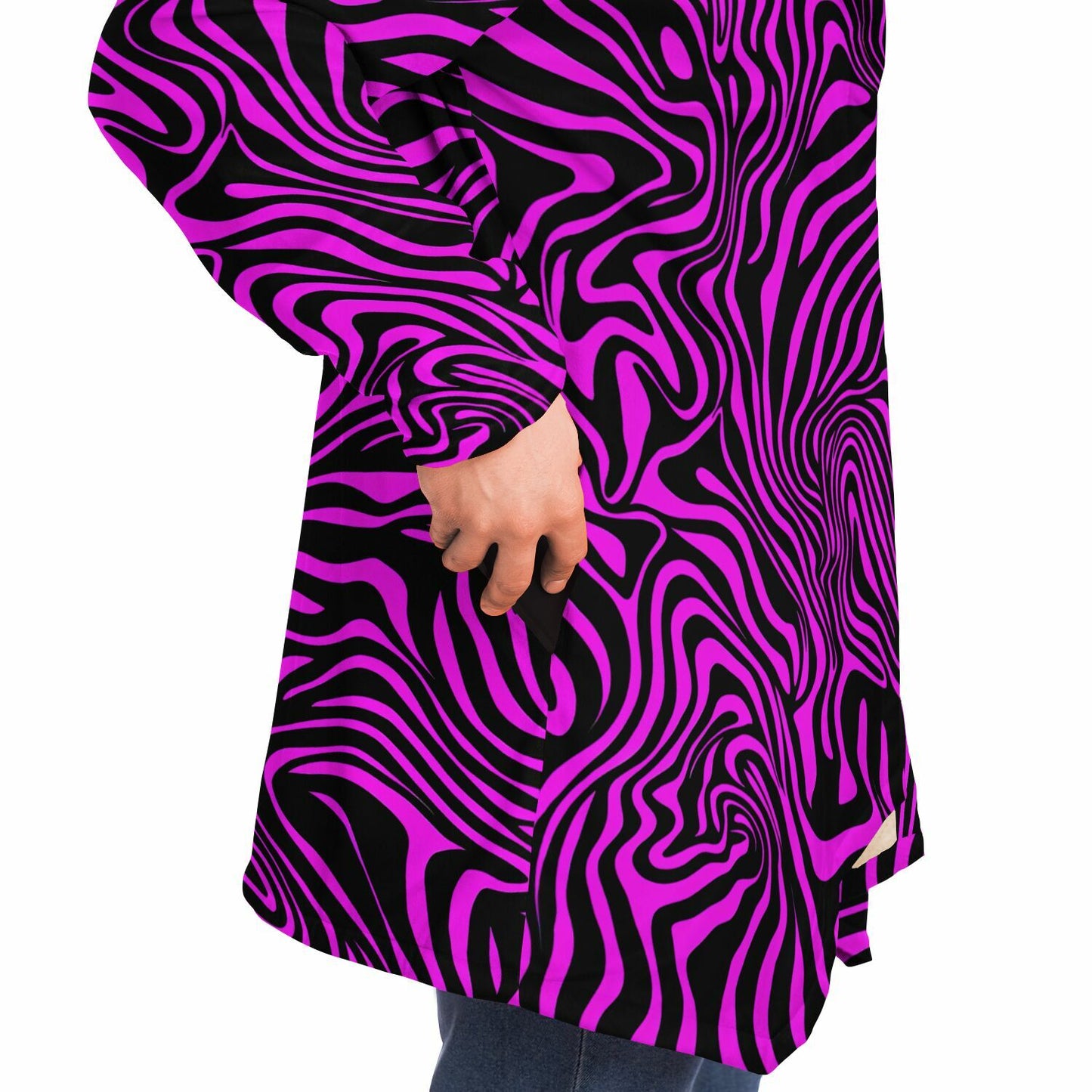 "Pink Zebra" HOODED CLOAK