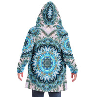 Back view of a male model wearing the Return to Purity hooded cloak.