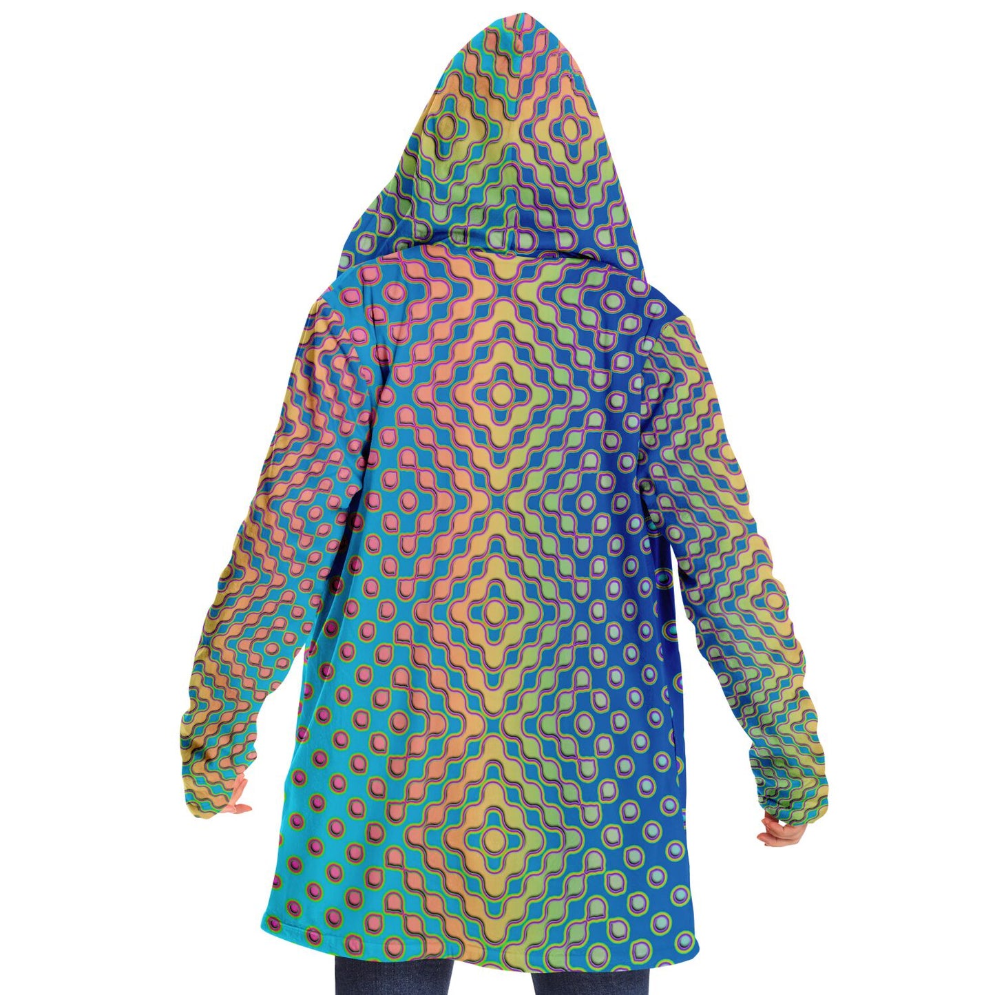 "Morphing Cycles Blue" HOODED CLOAK