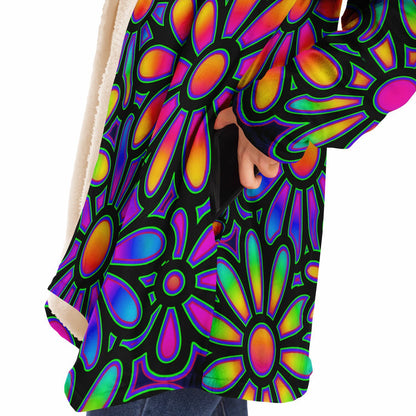 "Mysitc Floral Collage" HOODED CLOAK