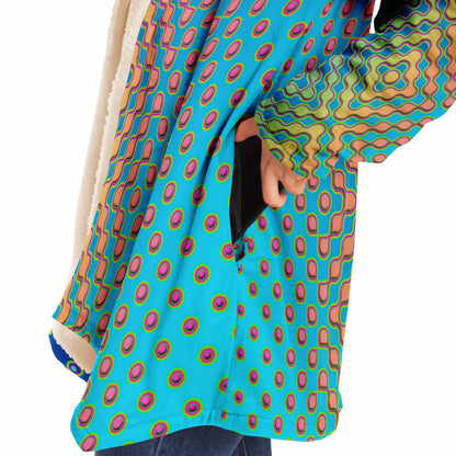 "Morphing Cycles Blue" HOODED CLOAK