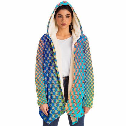 "Morphing Cycles Blue" HOODED CLOAK