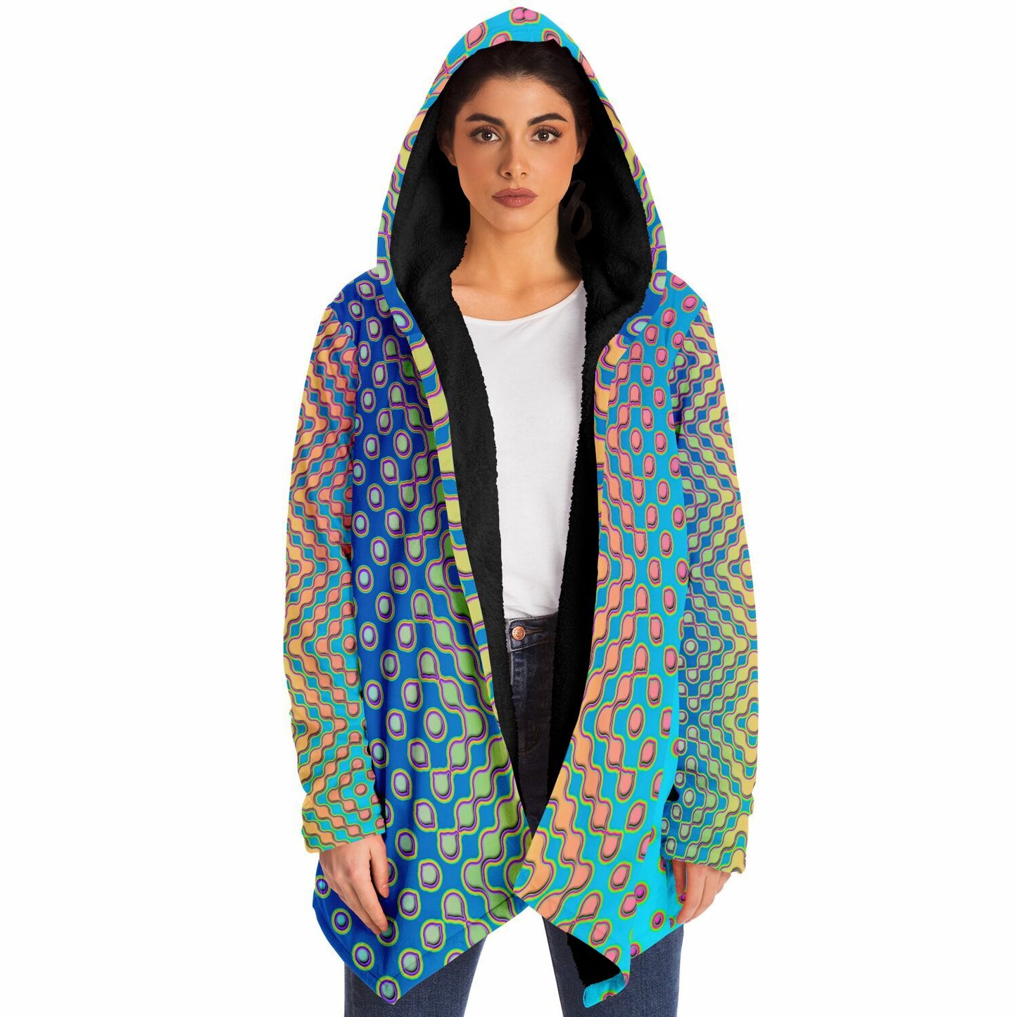 "Morphing Cycles Blue" HOODED CLOAK