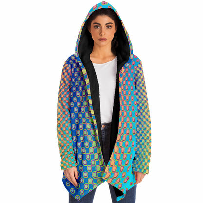 "Morphing Cycles Blue" HOODED CLOAK