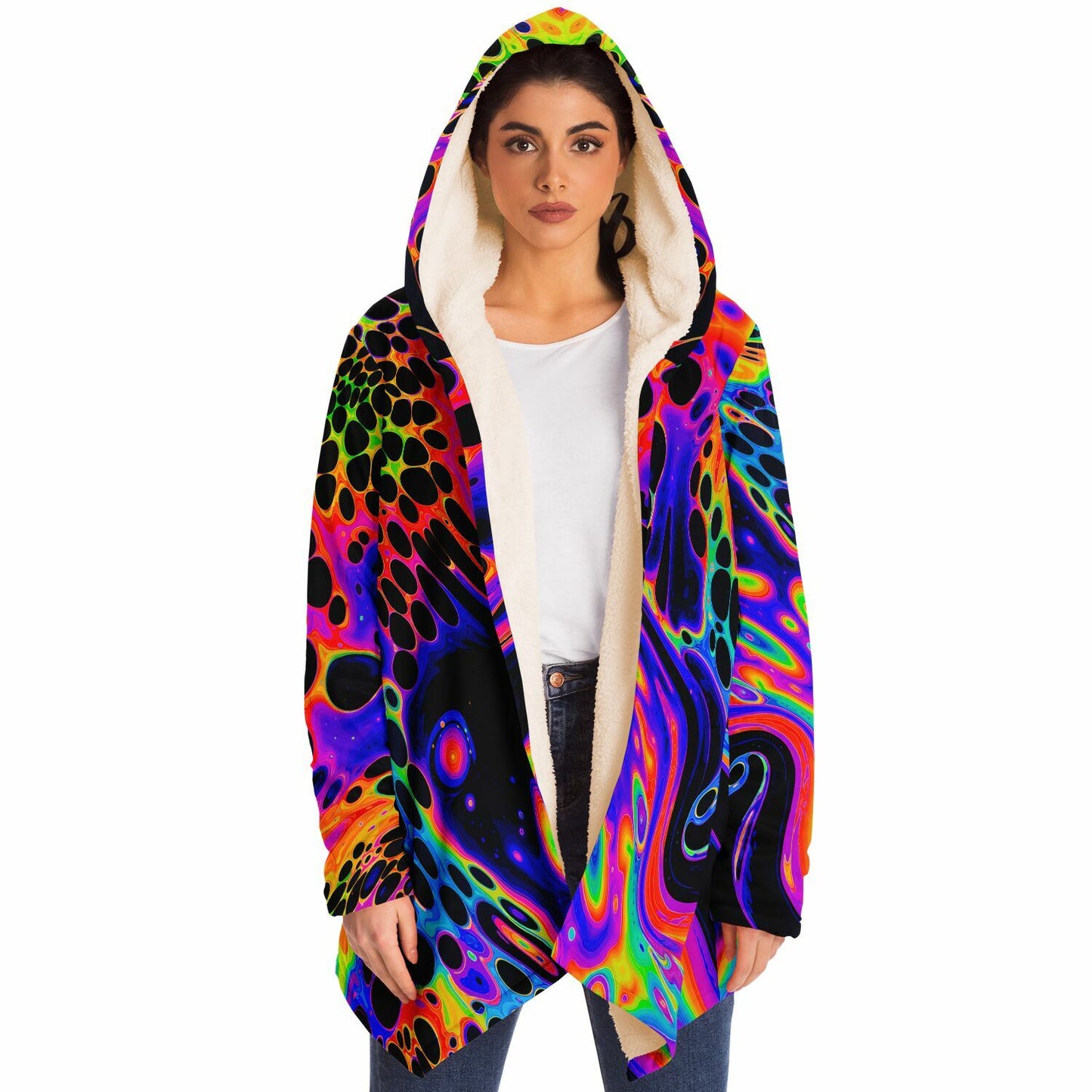 "Auroric Spill" HOODED CLOAK