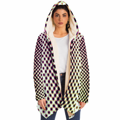 "Morphing Cycles White" HOODED CLOAK