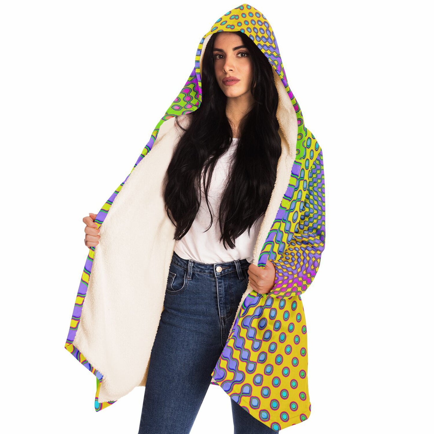 "Morphing Cycles Yellow" HOODED CLOAK