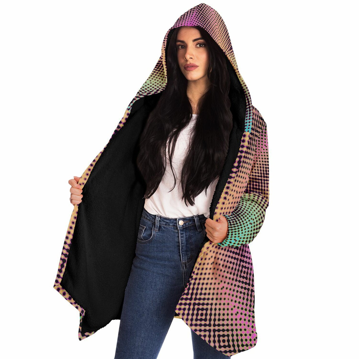 "Morphing Cycles Beach" HOODED CLOAK