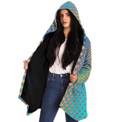 "Morphing Cycles Blue" HOODED CLOAK