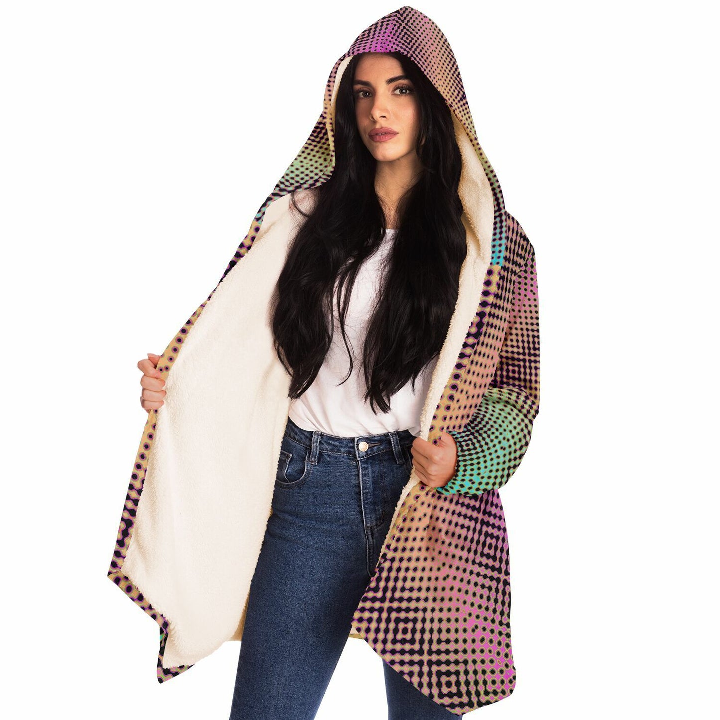"Morphing Cycles Beach" HOODED CLOAK