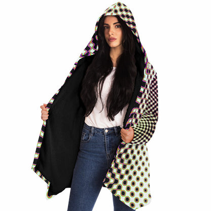 "Morphing Cycles White" HOODED CLOAK