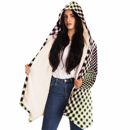 "Morphing Cycles White" HOODED CLOAK
