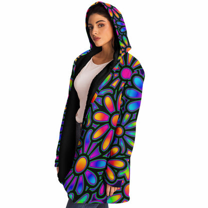 "Mysitc Floral Collage" HOODED CLOAK
