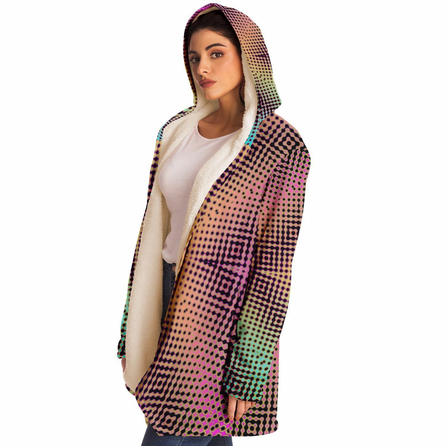 "Morphing Cycles Beach" HOODED CLOAK