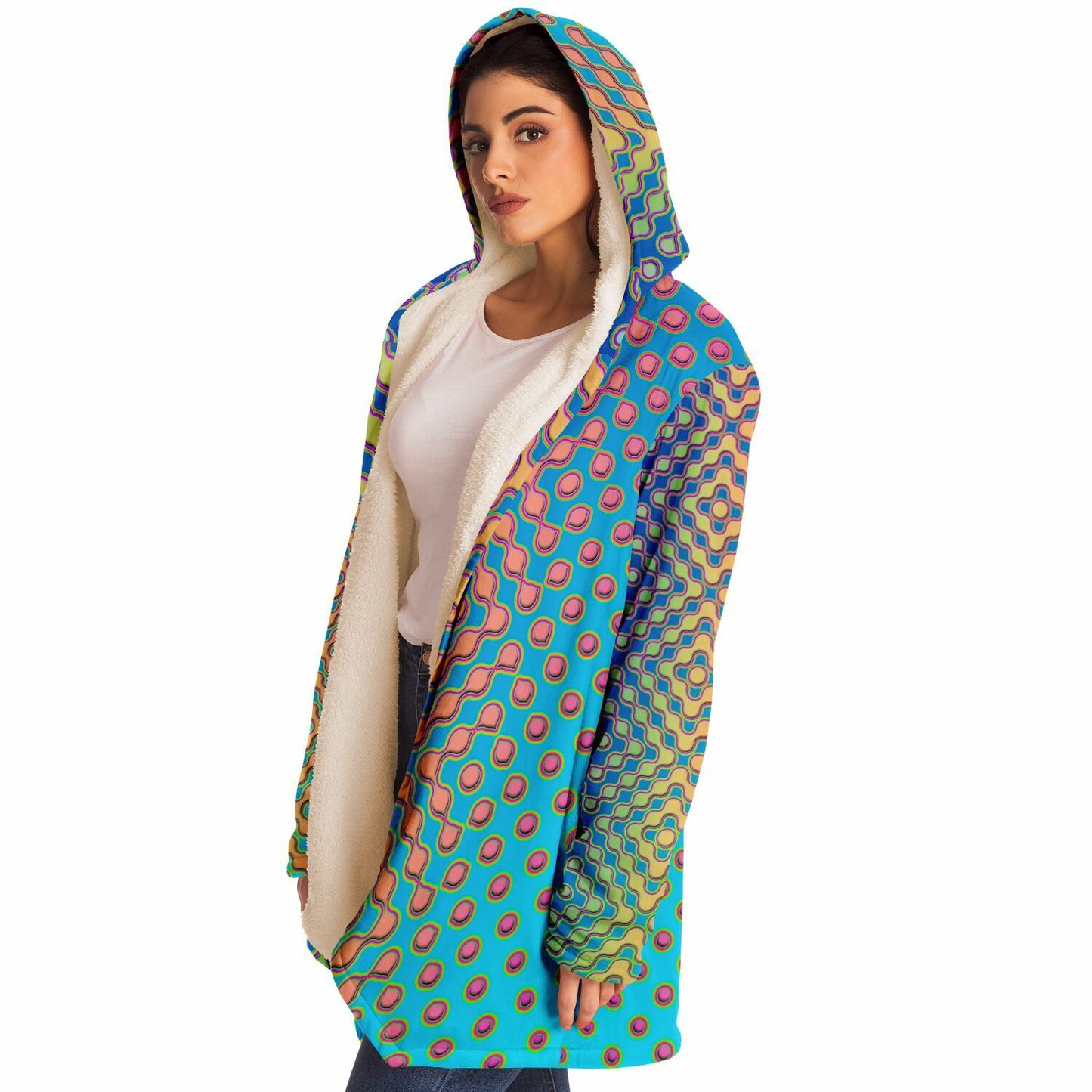 "Morphing Cycles Blue" HOODED CLOAK