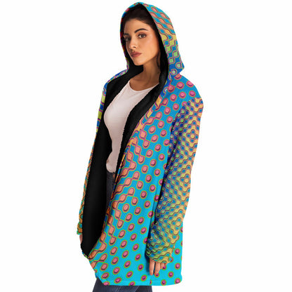 "Morphing Cycles Blue" HOODED CLOAK