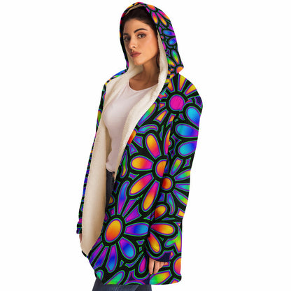 "Mysitc Floral Collage" HOODED CLOAK