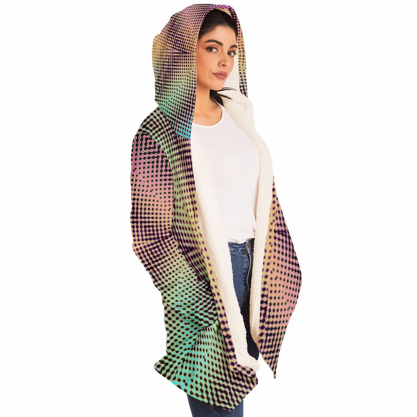 "Morphing Cycles Beach" HOODED CLOAK
