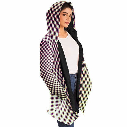 "Morphing Cycles White" HOODED CLOAK