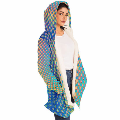 "Morphing Cycles Blue" HOODED CLOAK