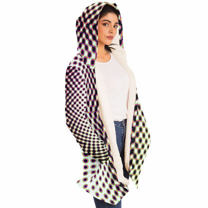 "Morphing Cycles White" HOODED CLOAK