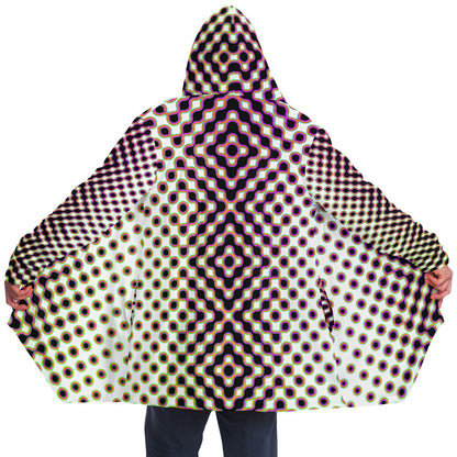 "Morphing Cycles White" HOODED CLOAK