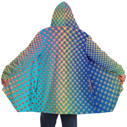 "Morphing Cycles Blue" HOODED CLOAK