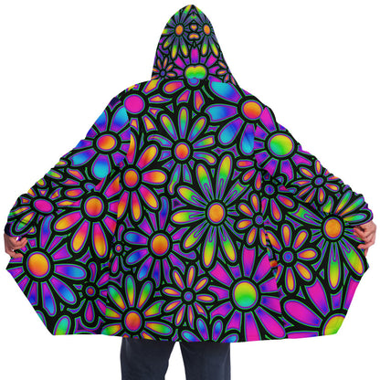 "Mysitc Floral Collage" HOODED CLOAK